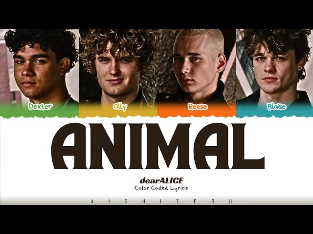 dearALICE 'ANIMAL' LYRICS (Color Coded)