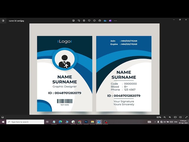 adobe PhotShop Apple New Curve ID Card Design
