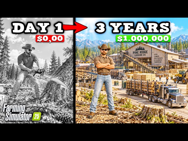 I spent 3 years building a successful logging empire from SCRATCH! Farming Simulator 25 (FILM)