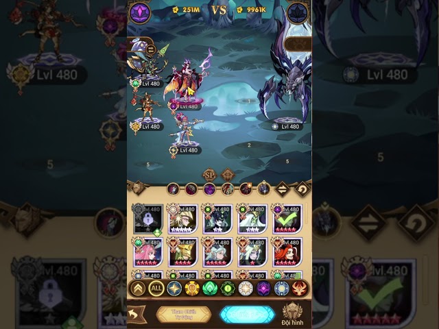 Team 4 tướng diệt gọn Boss Nhện Hành Lang Ác Mộng ! Anh em thử ngay nhé! 🕷️✨ Afk Arena
