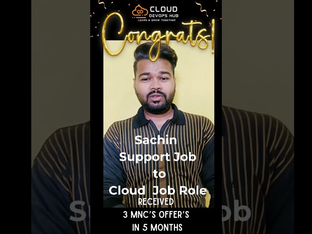 Support job to Cloud Profile with 3 MNC offer's. #aws #DreamJob #MNCOffers #YouTubeShorts #devops