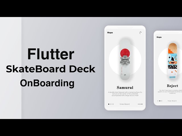 Flutter Skateboard Deck Onboarding - Speed Code