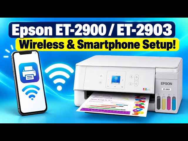 Epson ET-2900 / ET-2903 Wireless and Smartphone Setup!
