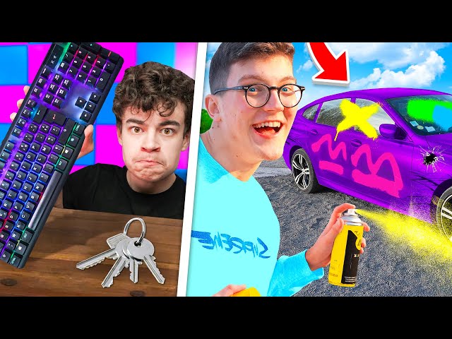 He dared to steal my keyboard, I tagged his €100,000 car