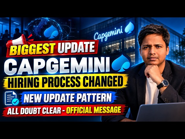 Capgemini Hiring Process Changed | New Updated Exam Pattern + Official Message | Biggest Update