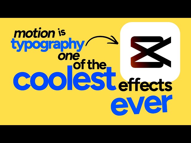 Motion Typography Smooth Animation in CapCut - CapCut Tutorial
