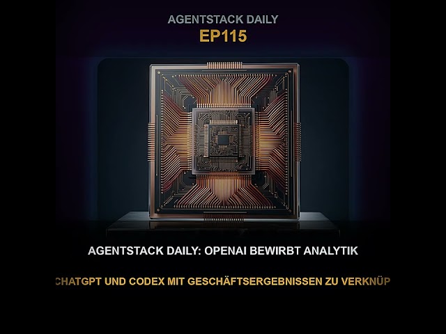 Folge 115: AgentStack Daily: OpenAI bewirbt Analytik, um ChatGPT und Codex mit Geschäftsergebniss...