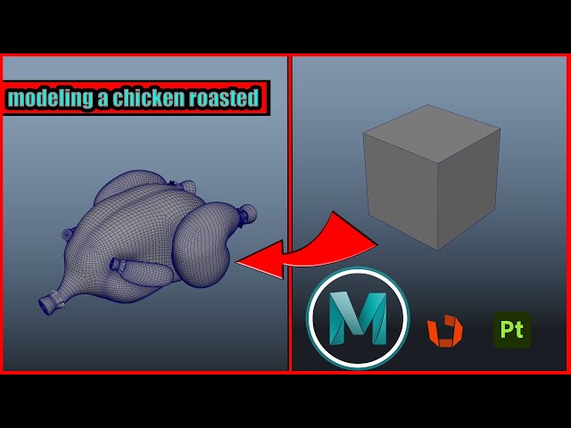 how to 3d modeling chicken roasted in maya2022-full tutorial-part01
