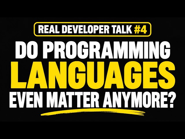 dev talk #4 | Do Programming Languages Even Matter Anymore