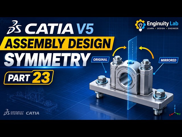 Symmetry Feature Explained | CATIA V5 Assembly Design Part 23 | Beginner Tutorial