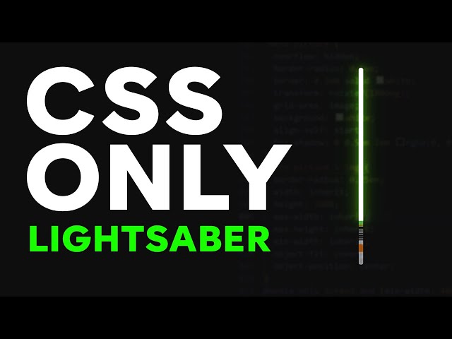 CSS Only Lightsaber (with sound?!?!)