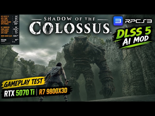 Shadow of Colossus DLSS 5 Mod on RPCS3 – INSANE Graphics Upgrade | RTX 5070 Ti + R7 9800X3D