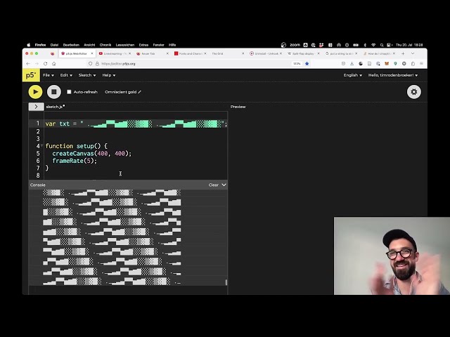 Creative Coding with p5.js: Building a datastream-visual