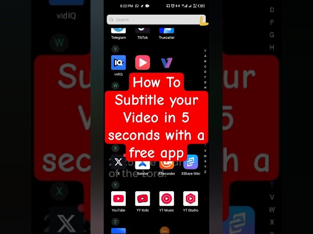 Subtitle your Video in few Seconds with this free App.