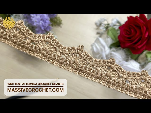EASY & WONDERFUL Crochet Border Pattern for Beginners! 👌 PERFECT Crochet Edging for Blanket & Shawl