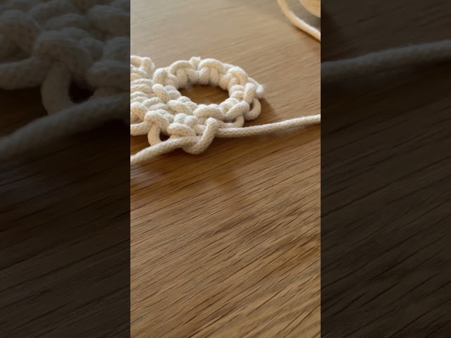 Fun and easy #macrame coaster✨ #diy #macrametutorial