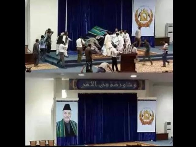 NA Panjshiri Double Abdullah Gangsters Destroy the Potrait of Pres Karzai