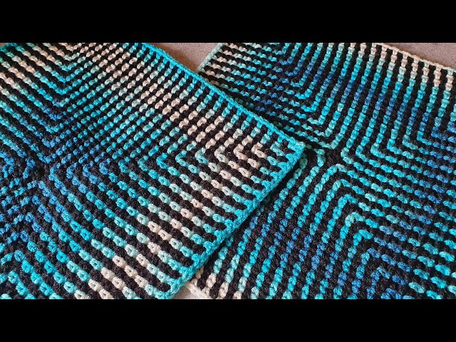WOW! Charming crochet square! Crochet pillow, blanket, bag, chair cover, potholder or rug? Crochet.