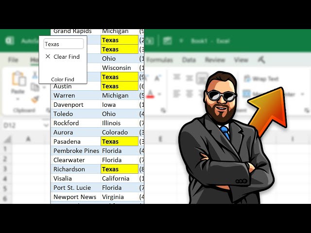 Highlighting cells by searching in Excel 🔎