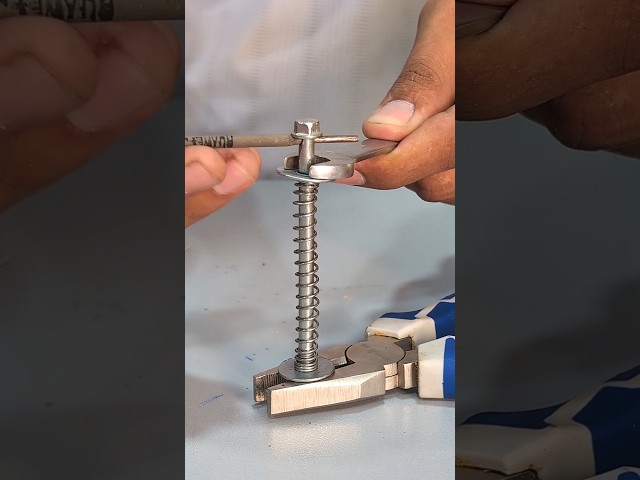 How to make a welding holder using a nut