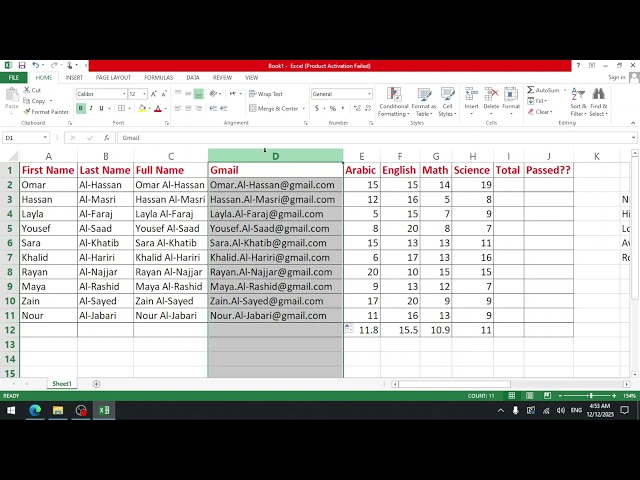 Excel Revision GLS  School