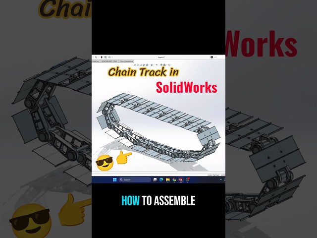 Learn Solidworks Chain Track Assembly #solidworks #onshape # #caddesign #3dprinting #cad #chaintrack