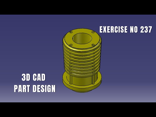 CAD Design Exercise 237 | Catia v5 tutorial exercise I Part Design | CATIA Design | Solidworks