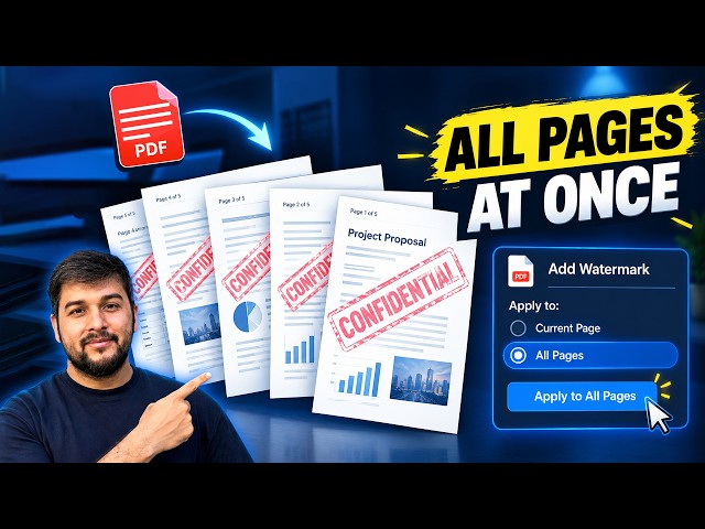How to Watermark Multiple PDF Pages at Once | Add Custom Text or Logo Watermark to PDF