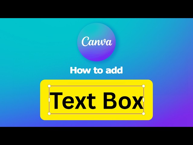 How to add a text box in Canva