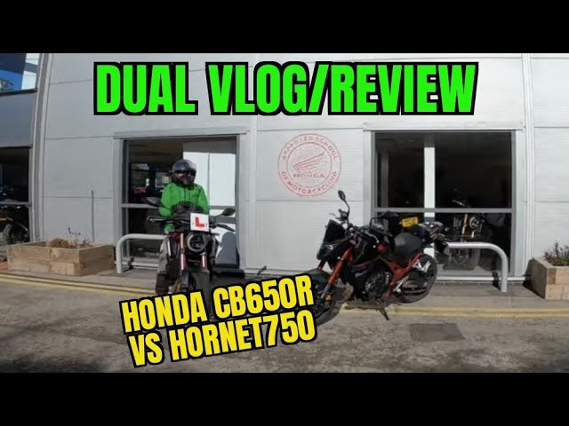 Honda Hornet 750 vs CB650r dual vlog with Leanna