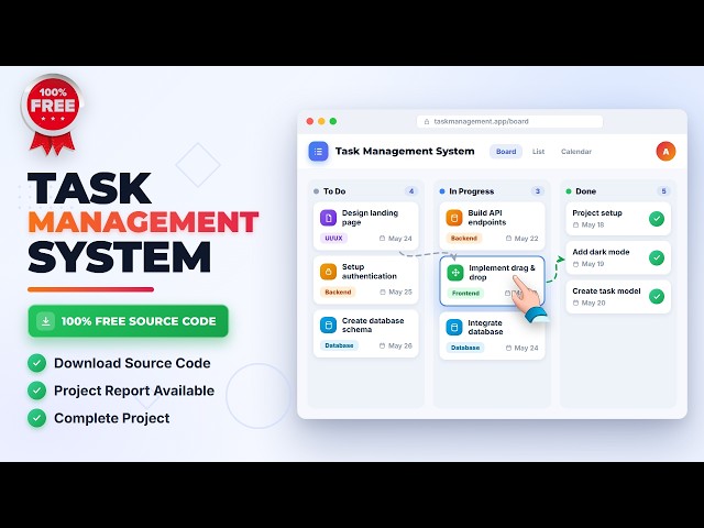 Task Management System Project | FREE Source Code | LazyCoder