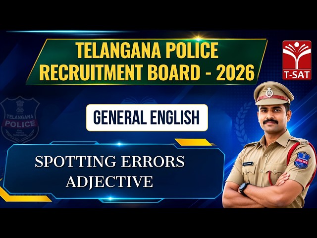TGPRB - 2026 | General English - Spotting Errors - Adjective | T-SAT