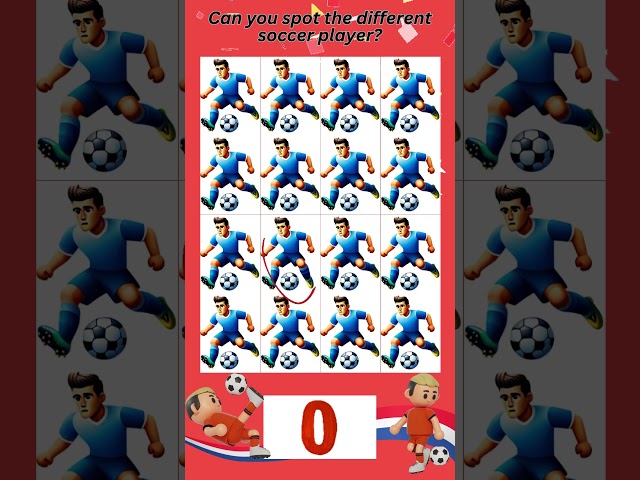 Can you spot the unique football player? #shorts #quiz #football
