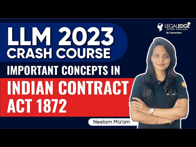 Indian contract Act 1872 for CLAT PG 2023 | ICA 1872 for CLAT PG Preparation
