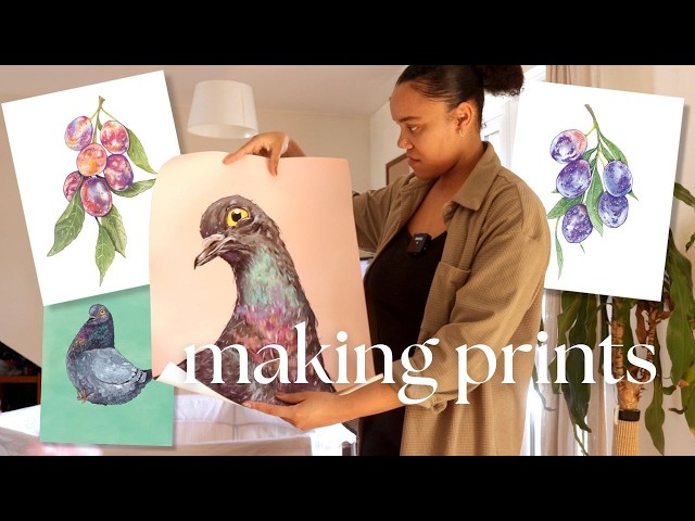 Painting and Making New Prints · Artist Vlog 🎨🖼️
