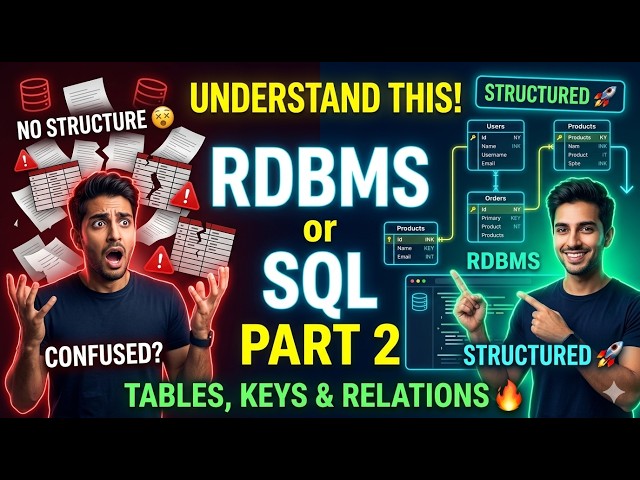 SQL Tutorial Part 2 🔥 | RDBMS Explained Simply