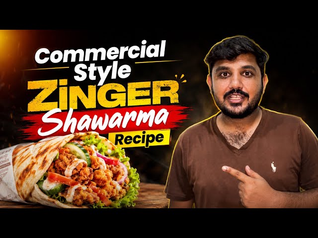 Commercial style ZINGER SHAWARMA RECIPE | ghar pr zinger bana ka tarika | by babar foodie 