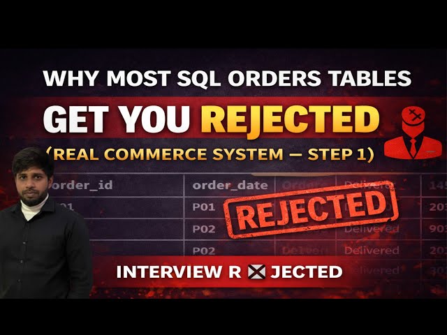 Why Most SQL Orders Tables Get You Rejected | Real Commerce System
