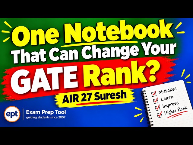 One Notebook That Can Change Your GATE Rank  | Suresh | GATE AIR 27