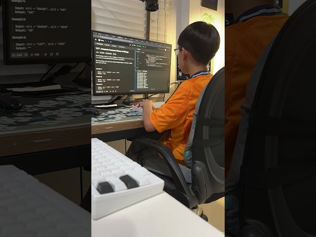11-year-old solving problems on Leetcode, coding and having fun!