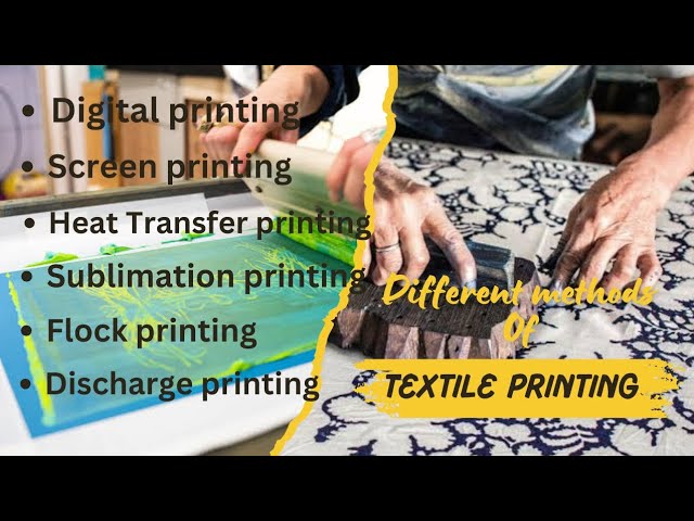 Textile printing | Different methods | Process | pros and cons