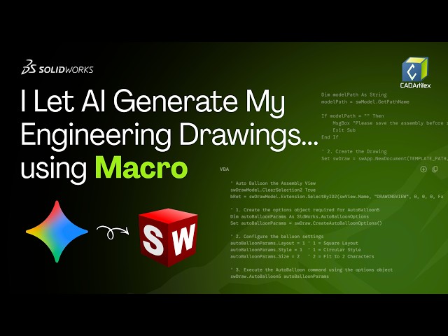 Stop Creating SOLIDWORKS Drawings Manually! AI + Macro Does It Automatically.