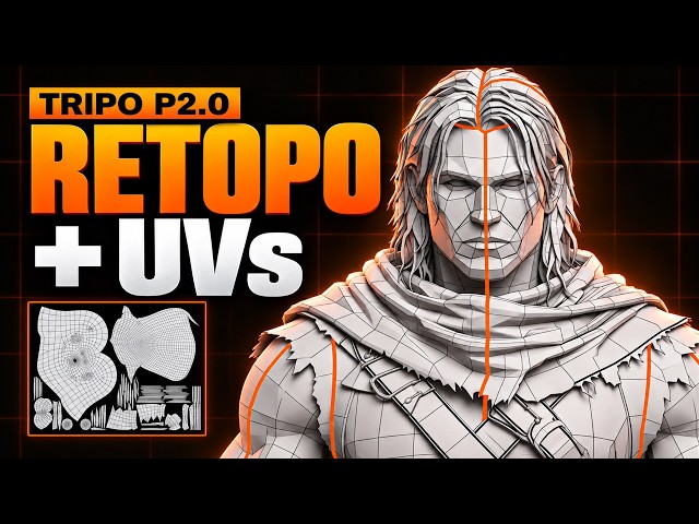 AI Retopology & UVs Just Got a Big Upgrade (Tripo P2.0)