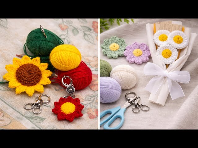 ⚡️easy crochet key 🔑 chain making 