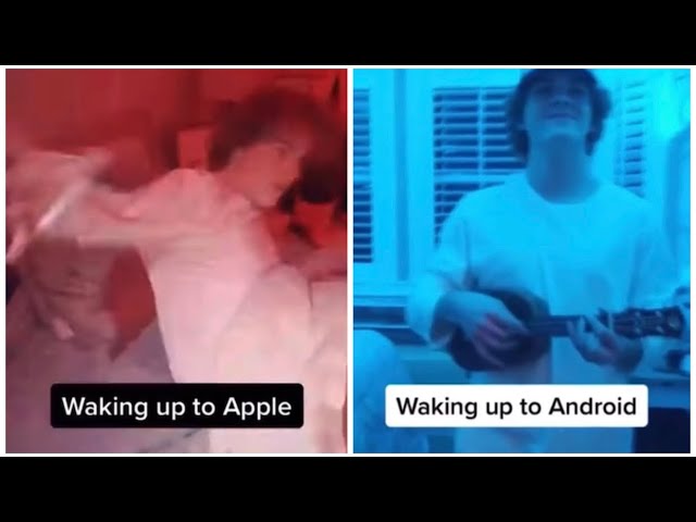 How android users wake up vs how iPhone users wake up (iPhone vs android alarms tiktok)