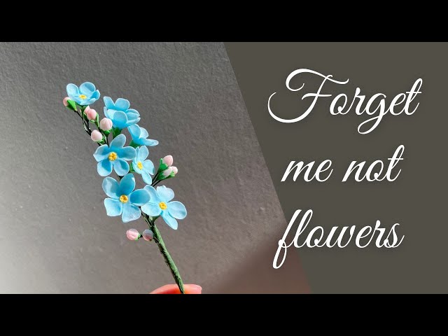 How to make Gumpaste Forget me not Flower Tutorial |  Easy Sugar Flowers | No cutter no veiner