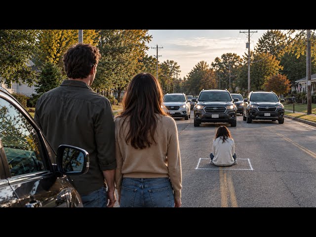 A Couple Finds a Mysterious Girl Who Can Never Cross the Chalk Line