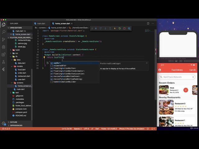 Home Screen  App Bar - Food Delivery App
