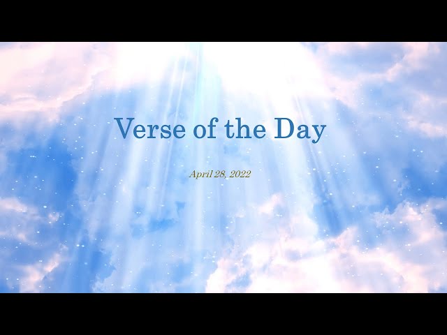 Bible Verse of the Day - April 28, 2022