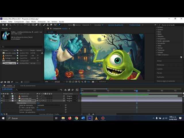 🎃 Animación de Halloween en After Effects 👻 | Puppet Pin + Personaje + VFX